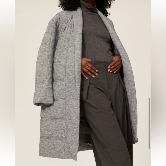 Club Monaco Quilted Blanket Coat - Grey - Picture 6 of 16